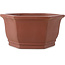 Maceta hexagonal sin esmaltar para bonsái de Shibakatsu - 170 x 170 x 83 mm
