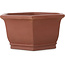 Maceta hexagonal sin esmaltar para bonsái de Shibakatsu - 170 x 170 x 83 mm