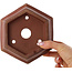 Maceta hexagonal sin esmaltar para bonsái de Shibakatsu - 170 x 170 x 83 mm