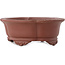 Mokko ongeglazuurde bonsai pot van Shibakatsu - 160 x 135 x 60 mm