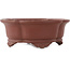 Mokko ongeglazuurde bonsai pot van Shibakatsu - 160 x 135 x 60 mm