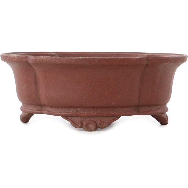 Mokko unglazed bonsai pot by Shibakatsu - 160 x 135 x 60 mm