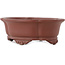 Mokko ongeglazuurde bonsai pot van Shibakatsu - 160 x 135 x 60 mm
