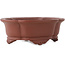 Mokko ongeglazuurde bonsai pot van Shibakatsu - 160 x 135 x 60 mm