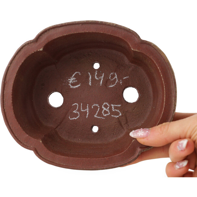 Pot à bonsaï non émaillé Mokko de Shibakatsu - 160 x 135 x 60 mm