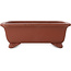 Maceta rectangular sin esmaltar para bonsái de Shibakatsu - 185 x 152 x 65 mm