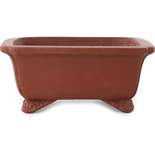 Vaso bonsai rettangolare non smaltato di Shibakatsu - 185 x 152 x 65 mm