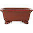 Maceta rectangular sin esmaltar para bonsái de Shibakatsu - 185 x 152 x 65 mm