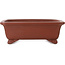 Maceta rectangular sin esmaltar para bonsái de Shibakatsu - 185 x 152 x 65 mm