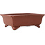 Maceta rectangular sin esmaltar para bonsái de Shibakatsu - 185 x 152 x 65 mm
