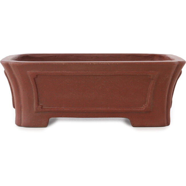 Maceta rectangular sin esmaltar para bonsái de Shibakatsu - 182 x 152 x 64 mm