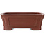 Maceta rectangular sin esmaltar para bonsái de Shibakatsu - 182 x 152 x 64 mm