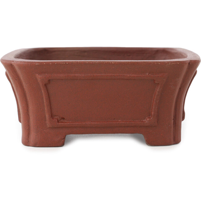 Rechthoekige ongeglazuurde bonsaipot van Shibakatsu - 182 x 152 x 64 mm