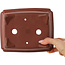 Maceta rectangular sin esmaltar para bonsái de Shibakatsu - 185 x 152 x 65 mm