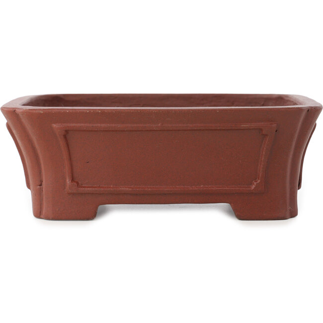 Rectangular unglazed bonsai pot by Shibakatsu - 182 x 152 x 64 mm