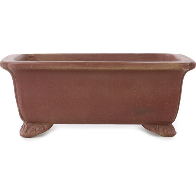 Maceta rectangular sin esmaltar para bonsái de Shibakatsu - 158 x 130 x 62 mm