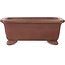 Maceta rectangular sin esmaltar para bonsái de Shibakatsu - 158 x 130 x 62 mm