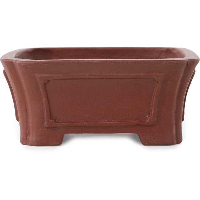 Rechthoekige ongeglazuurde bonsaipot van Shibakatsu - 182 x 152 x 64 mm