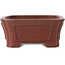 Maceta rectangular sin esmaltar para bonsái de Shibakatsu - 182 x 152 x 64 mm