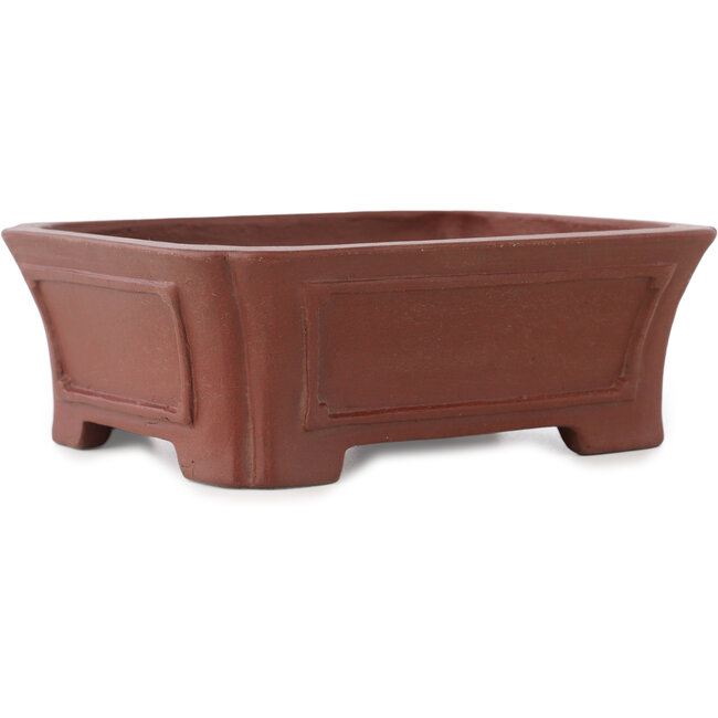 Vaso bonsai rettangolare non smaltato di Shibakatsu - 182 x 152 x 64 mm