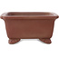 Maceta rectangular sin esmaltar para bonsái de Shibakatsu - 158 x 130 x 62 mm