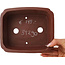 Maceta rectangular sin esmaltar para bonsái de Shibakatsu - 182 x 152 x 64 mm