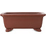Maceta rectangular sin esmaltar para bonsái de Shibakatsu - 158 x 130 x 62 mm