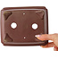 Maceta rectangular sin esmaltar para bonsái de Shibakatsu - 158 x 130 x 62 mm