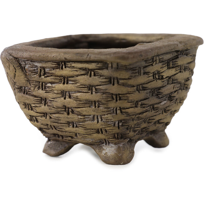 Vaso bonsai quadrato non smaltato di Tani Ranzan - 55 x 55 x 38 mm