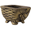 Pot à bonsaï carré non émaillé de Tani Ranzan - 55 x 55 x 38 mm