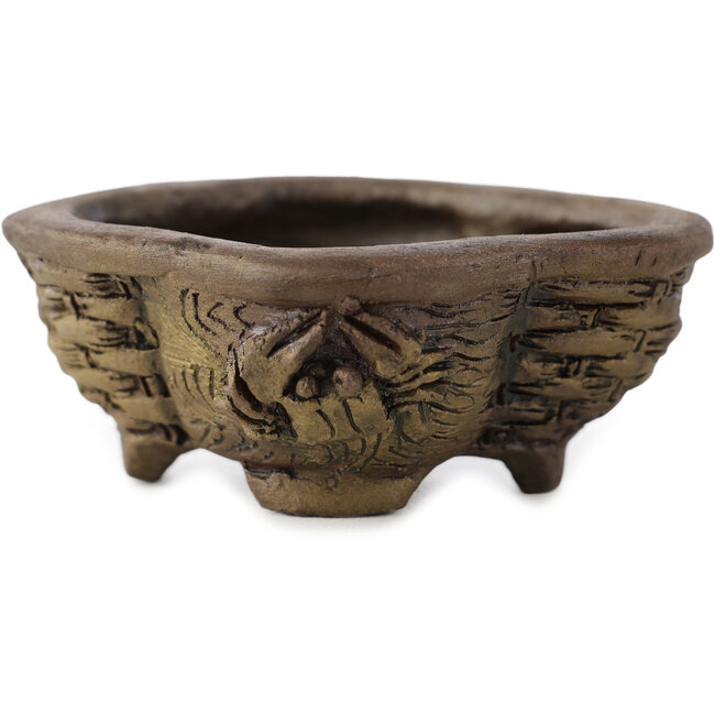 Pot à bonsaï non émaillé Mokko de Tani Ranzan - 60 x 52 x 25 mm