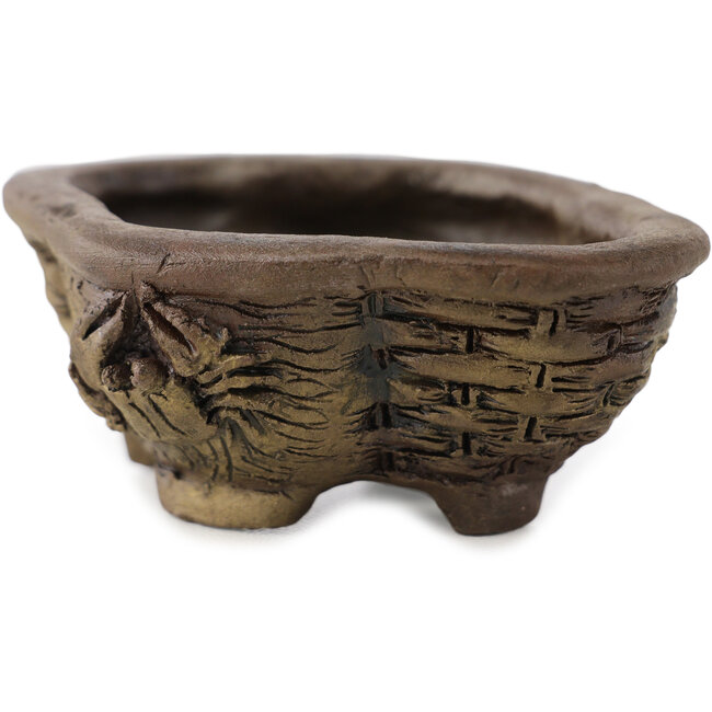Mokko unglasierter Bonsai-Topf von Tani Ranzan - 60 x 52 x 25 mm