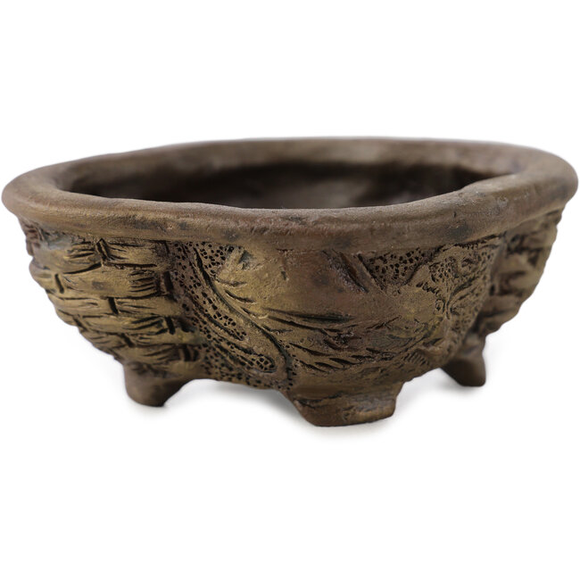 Mokko ongeglazuurde bonsai pot van Tani Ranzan - 60 x 52 x 25 mm