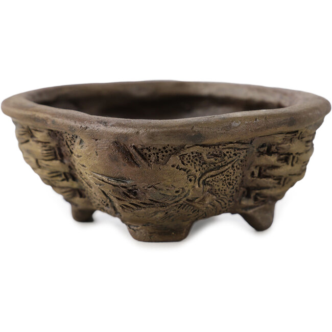 Pot à bonsaï non émaillé Mokko de Tani Ranzan - 60 x 52 x 25 mm