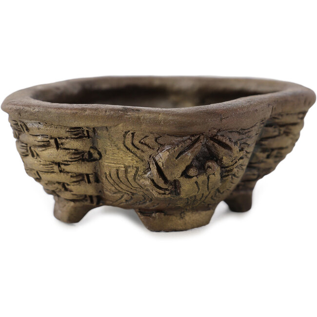 Pot à bonsaï non émaillé Mokko de Tani Ranzan - 60 x 52 x 25 mm