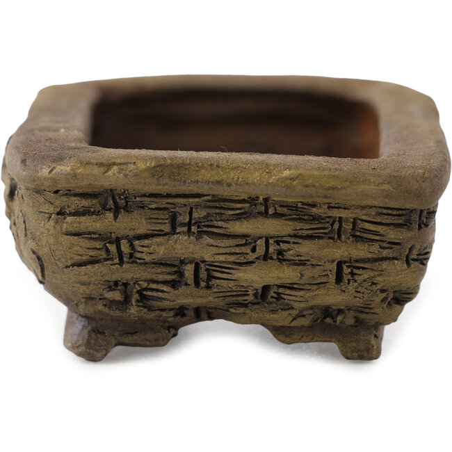 Vaso bonsai rettangolare non smaltato di Tani Ranzan - 49 x 42 x 20 mm