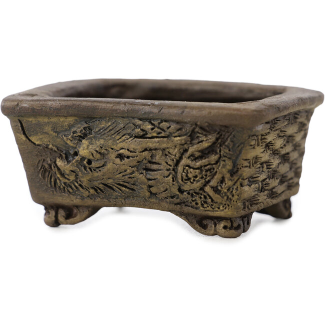 Vaso bonsai rettangolare non smaltato di Tani Ranzan - 60 x 50 x 28 mm