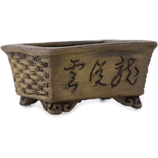 Vaso bonsai rettangolare non smaltato di Tani Ranzan - 60 x 50 x 28 mm