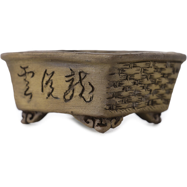 Vaso bonsai rettangolare non smaltato di Tani Ranzan - 60 x 50 x 28 mm