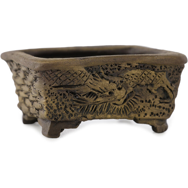 Vaso bonsai rettangolare non smaltato di Tani Ranzan - 58 x 45 x 25 mm