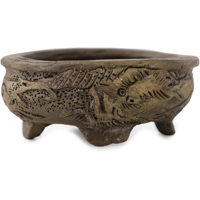 Vaso bonsai ovale non smaltato di Tani Ranzan - 60 x 47 x 20 mm