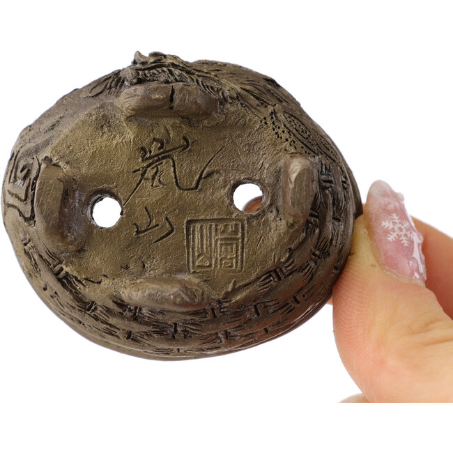 Pot à bonsaï ovale non émaillé de Tani Ranzan - 60 x 47 x 20 mm