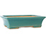 Rectangular blue bonsai pot by Shibakatsu - 195 x 145 x 50 mm