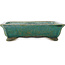 Rectangular green bonsai pot by Koyou - 192 x 150 x 55 mm