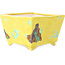 Vaso bonsai quadrato giallo multicolore di Tou Ai - 123 x 123 x 83 mm