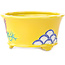 Round yellow multicolor bonsai pot by Tou Ai - 80 x 80 x 40 mm