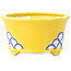 Round yellow multicolor bonsai pot by Tou Ai - 80 x 80 x 40 mm