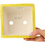 Pot à bonsaï carré multicolore jaune de Tou Ai - 123 x 123 x 83 mm