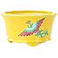 Round yellow multicolor bonsai pot by Tou Ai - 80 x 80 x 40 mm