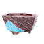 Maceta hexagonal para bonsái de color rojo y azul de Tou Ai - 75 x 75 x 35 mm